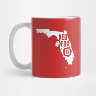 Red for Ed Florida State Outline Mug